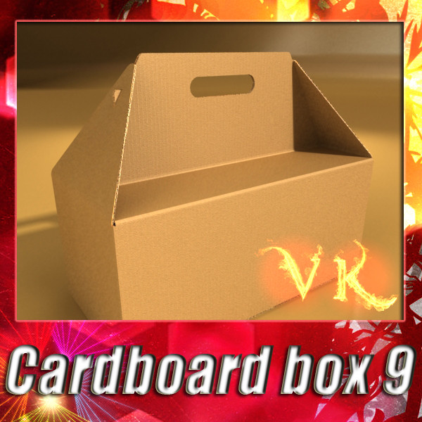 photorealistic cardboard carrier box high 3d model 3ds max fbx psd obj 130259