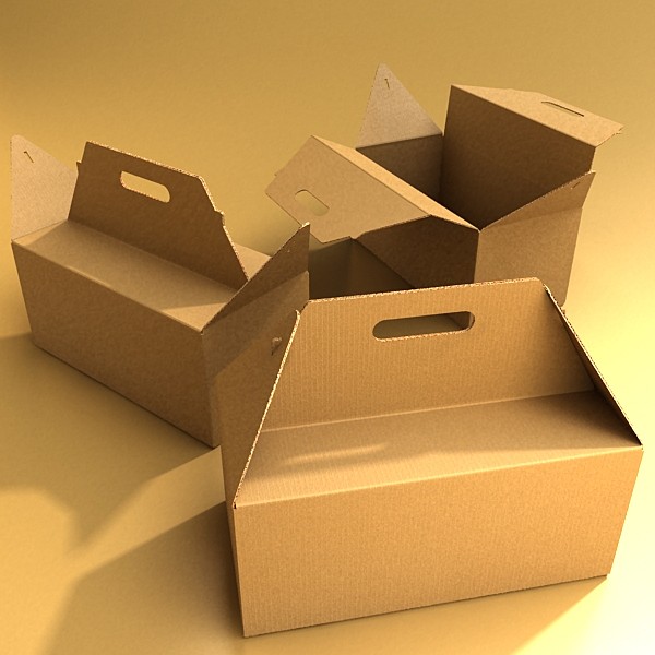 photorealistic cardboard carrier box high 3d model 3ds max fbx psd obj 130260