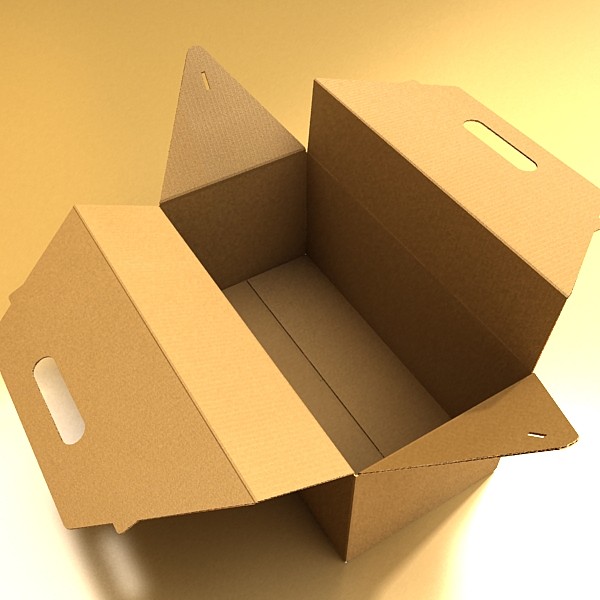 photorealistic cardboard carrier box high 3d model 3ds max fbx psd obj 130261