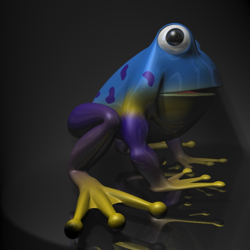 frogs and mosquito rigged in a cartoon scene 3d model 3ds max fbx lwo obj 137431