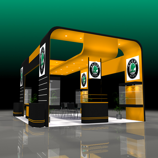 4 exhibit booth design for trade show 3d model 3ds max dxf dwg fbx c4d ma mb hrc xsi texture obj 150976