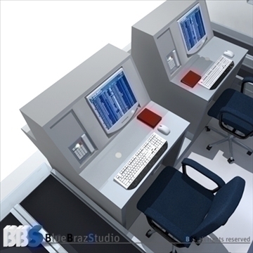 airport check in 3d model 3ds dxf c4d obj 105574