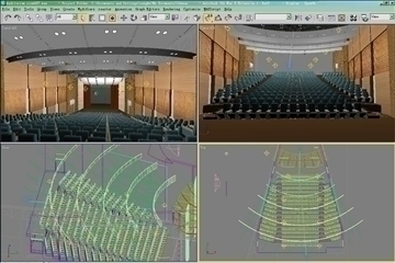 auditorium room007 3d model 3ds max 109651