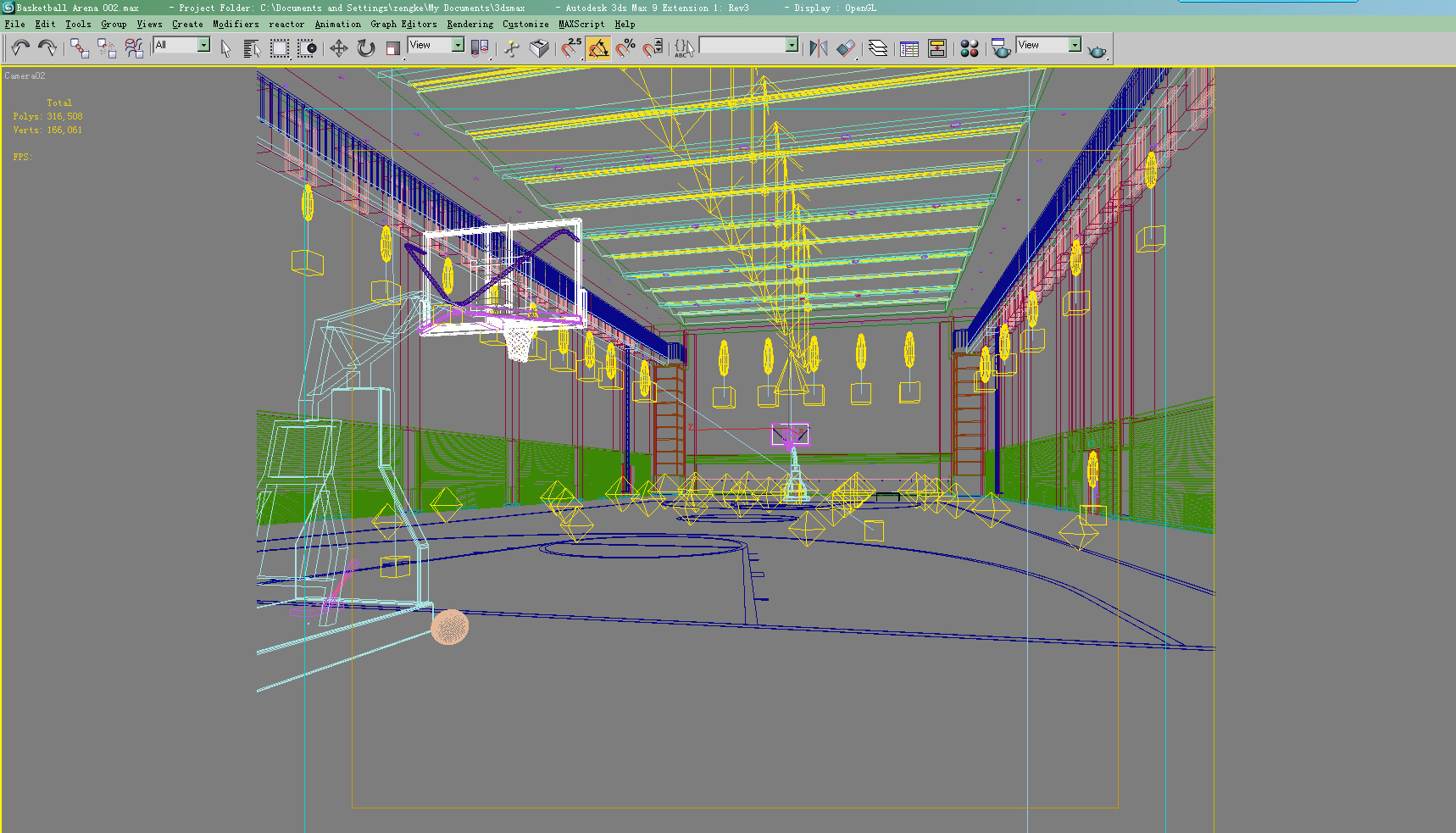 basketball gymnasium arena 002 3d model max 138834