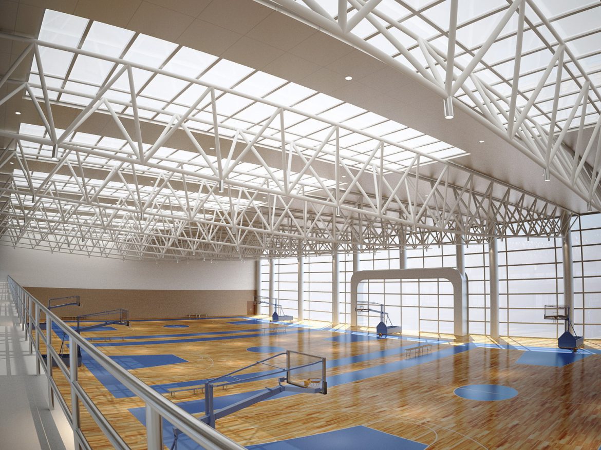 basketball gymnasium arena 3d model 3ds max 138830