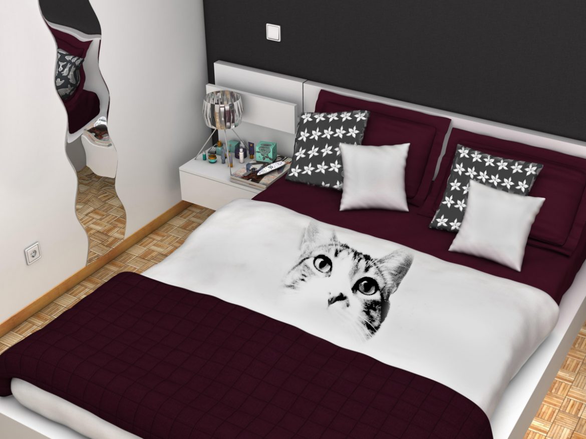 bedroom 8 3d model 3ds max fbx c4d ma mb obj 159552