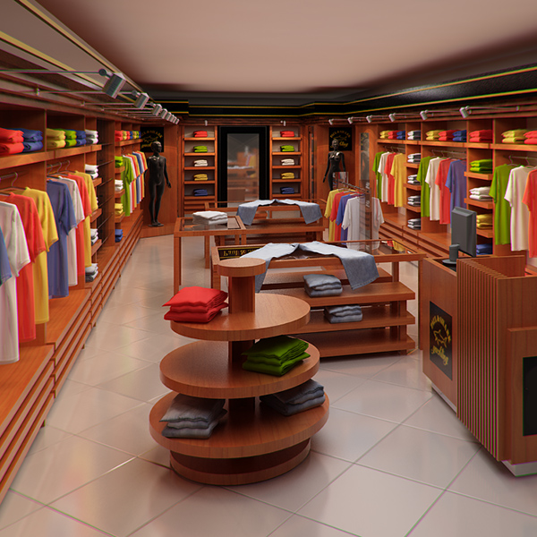 Style X Shop clothing store interior for and render 3d model Style X Shop clothing store interior for and render 3d model