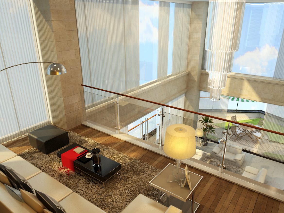 detail luxury penthouse 3d model max 159090