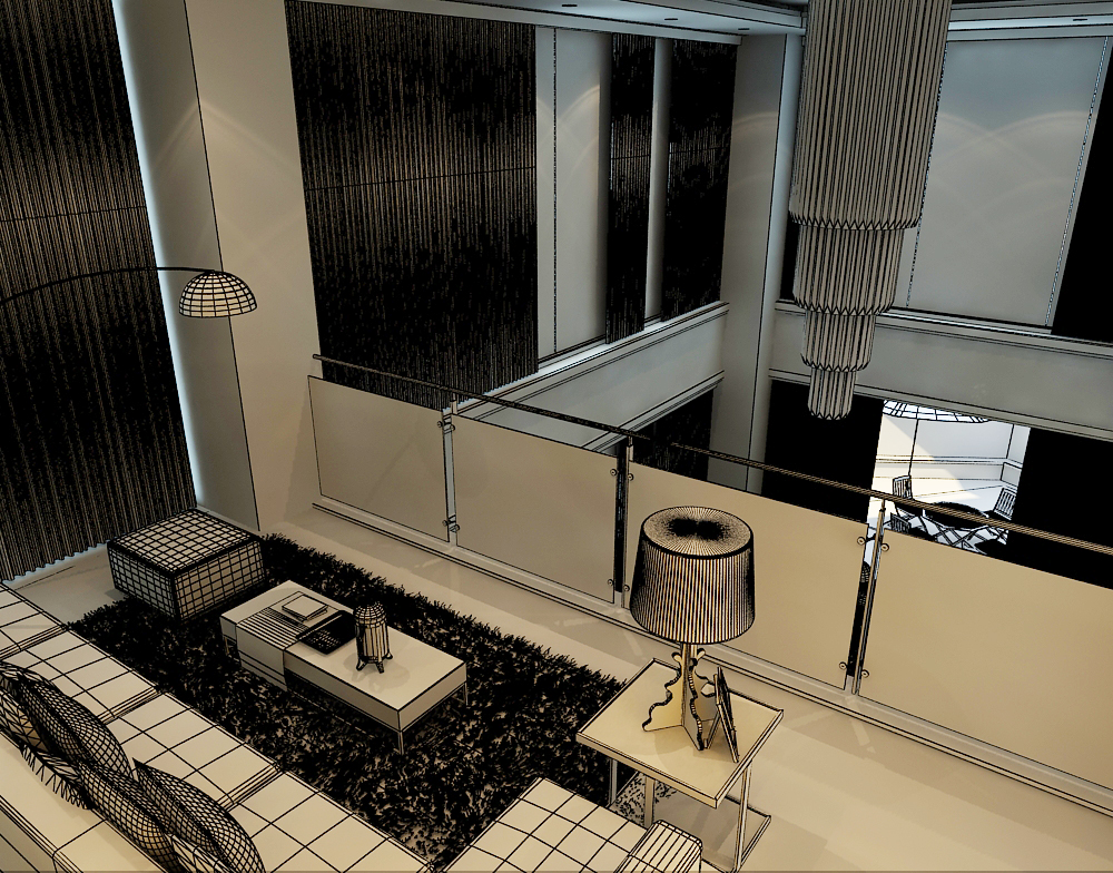 detail luxury penthouse 3d model max 159093