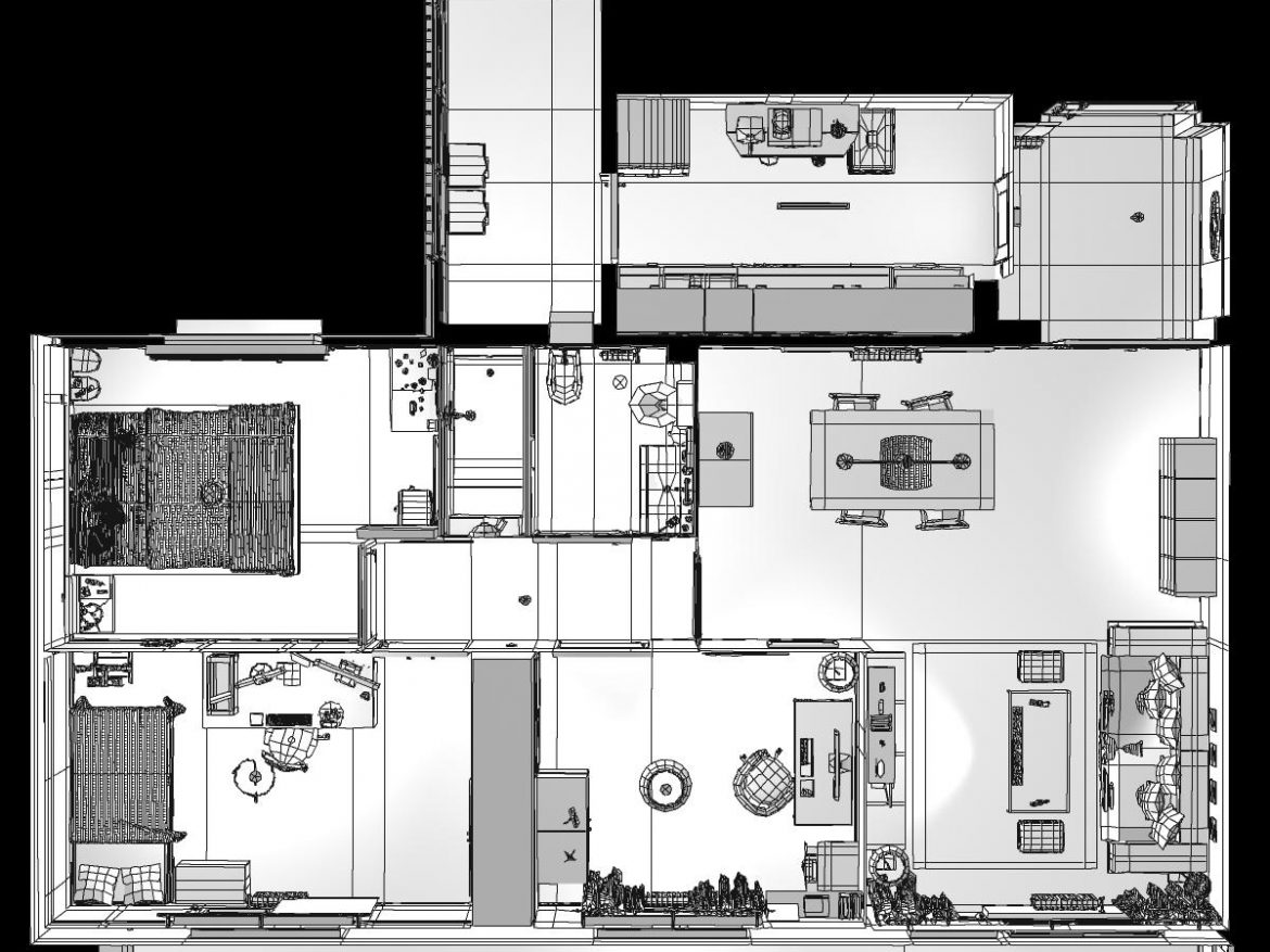 entire apartment 3d model fbx c4d ma mb obj 159631