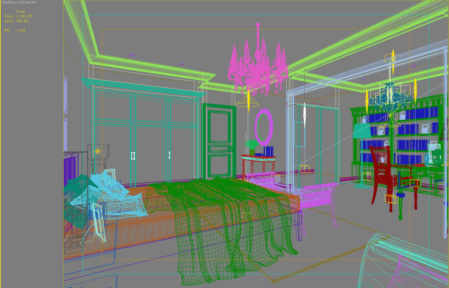 living room 048 3d model max 136683