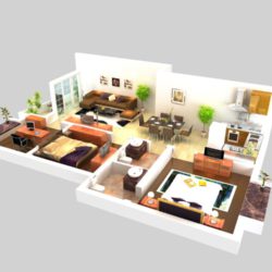 living room 056 3d model max 136711