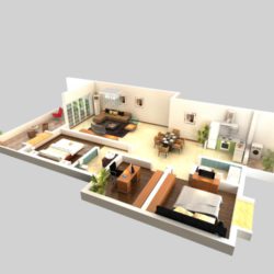 living room 057 3d model max 136713