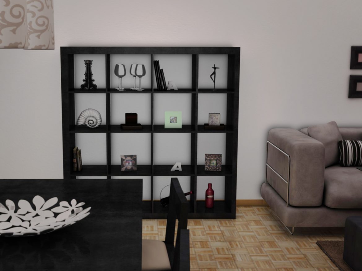 living room 3d model 3ds max fbx c4d ma mb obj 159606