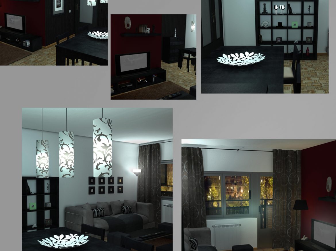 living room 3d model 3ds max fbx c4d ma mb obj 159616