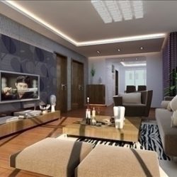 living room 60 3d model max 98743
