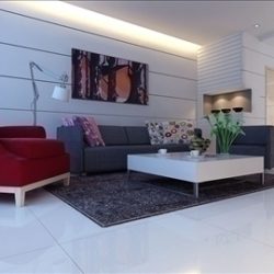 living room 63 3d model max 98752
