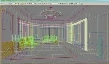 living room apartment 730 3d model 3ds max 95490
