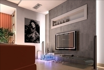living room025 3d model 3ds max 83674