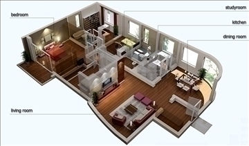 living room123 3d model 3ds max 84182