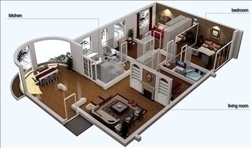 living room124 3d model 3ds max 84184