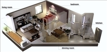 living room125 3d model 3ds max 84186