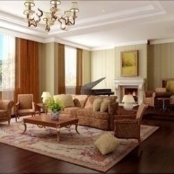 living room155 3d model 3ds max 84269