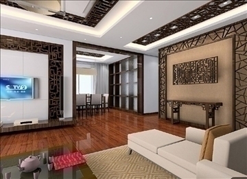 living room245 3d model 3ds max 93458