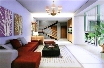 living room287 3d model max 93548