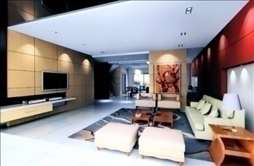living room444 3d model max 93878