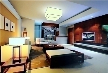 living room445 3d model max 93880
