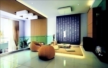 living room447 3d model max 93884