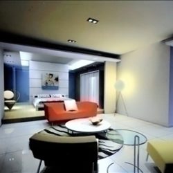 living room457 3d model max 93864