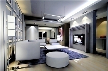 living room458 3d model max 93866