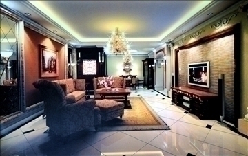 living room491 3d model max 93956