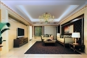 living room558 3d model 3ds max 95083