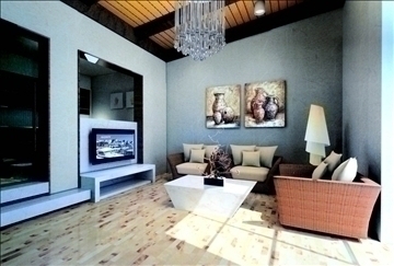 living room624 3d model 3ds max 95210