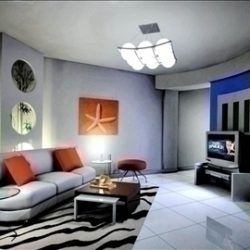 living room646 3d model 3ds max 95256