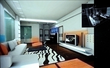 living room663 3d model 3ds max 95325