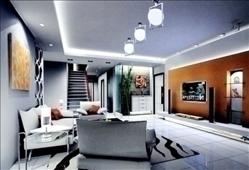 living room688 3d model 3ds max 95375