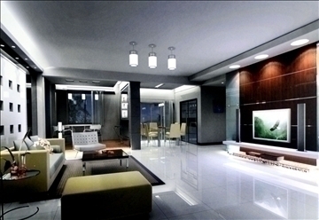 living room702 3d model 3ds max 95413