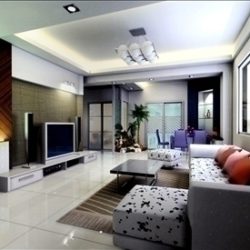 living room735 3d model 3ds max 95498