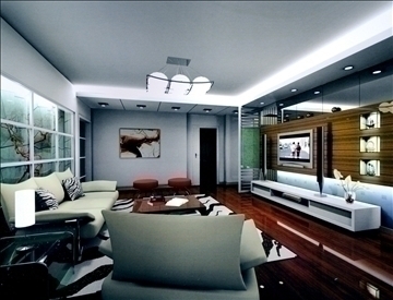 living room736 3d model 3ds max 95500