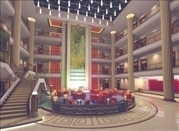 lobby 014 3d model 3ds max 90079