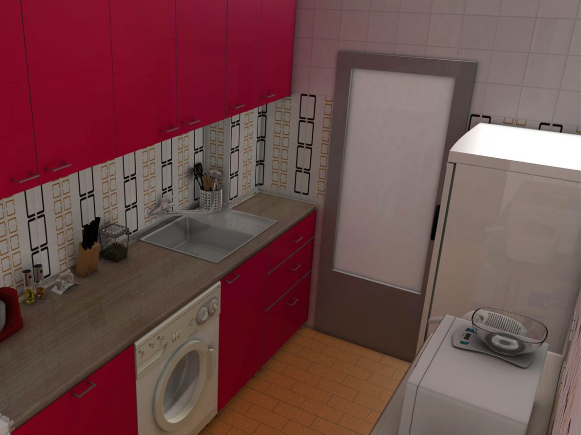 photorealistic kitchen scene 3d model 3ds max fbx c4d ma mb obj 159505
