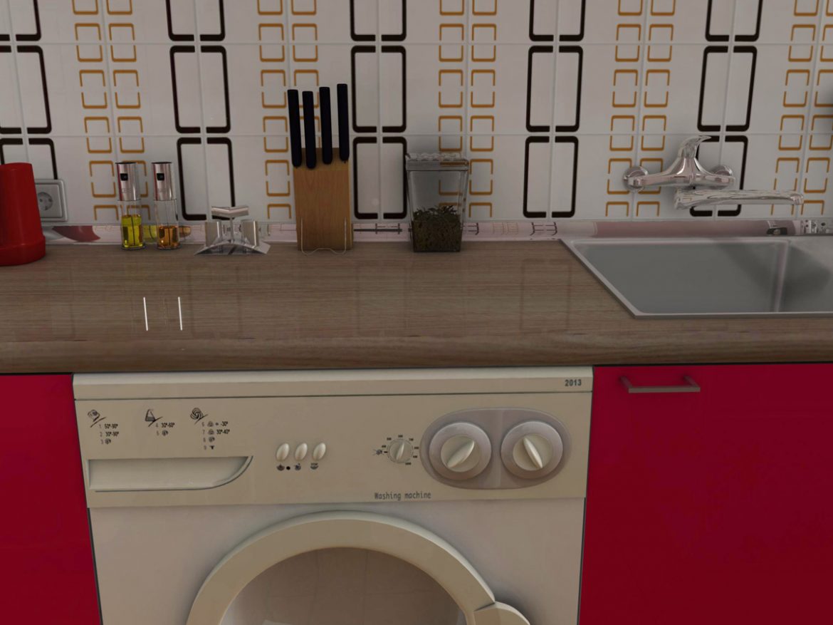 photorealistic kitchen scene 3d model 3ds max fbx c4d ma mb obj 159508