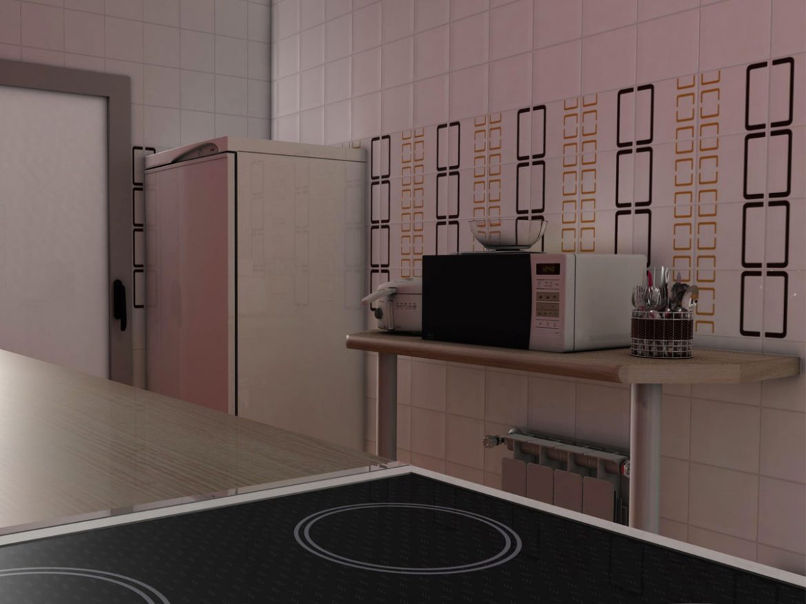 photorealistic kitchen scene 3d model 3ds max fbx c4d ma mb obj 159509