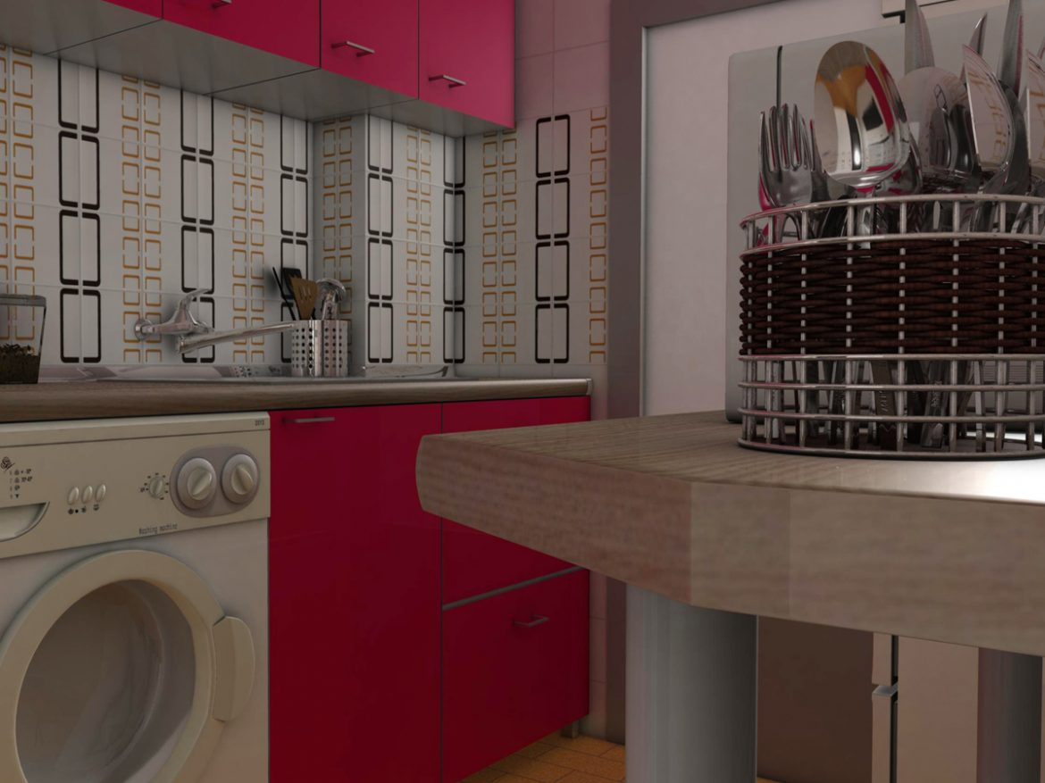 photorealistic kitchen scene 3d model 3ds max fbx c4d ma mb obj 159510