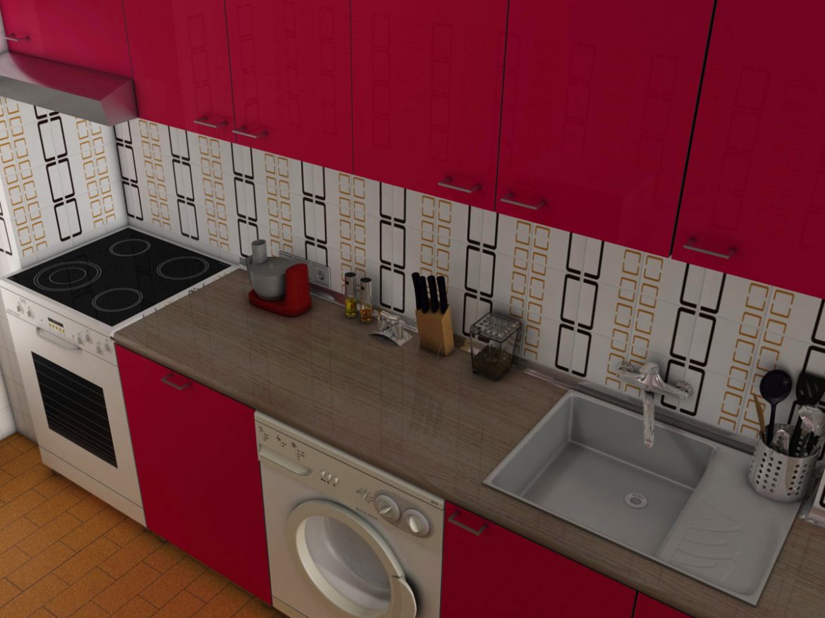 photorealistic kitchen scene 3d model 3ds max fbx c4d ma mb obj 159513