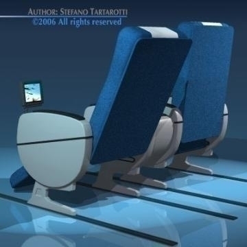 planetrain seats business class 3d model 3ds dxf obj 77615